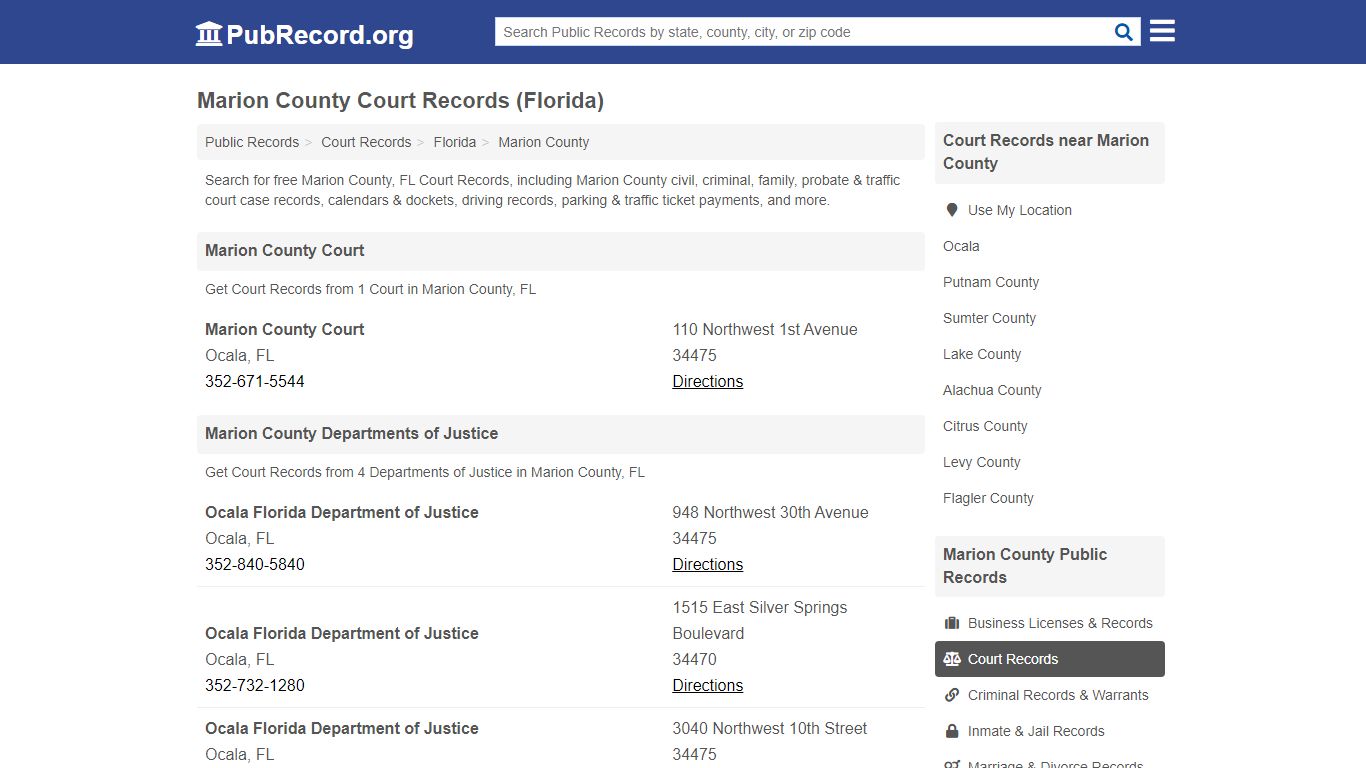 Free Marion County Court Records (Florida Court Records)